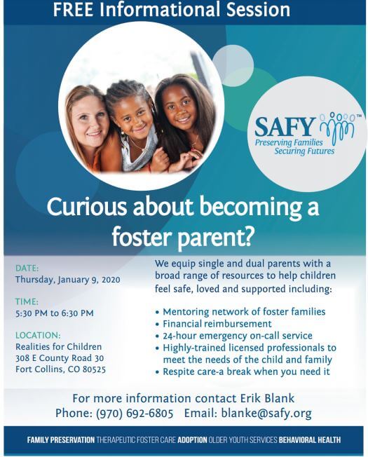 SAFY of Colorado Foster Family Info Session Fort Collins Area Chamber