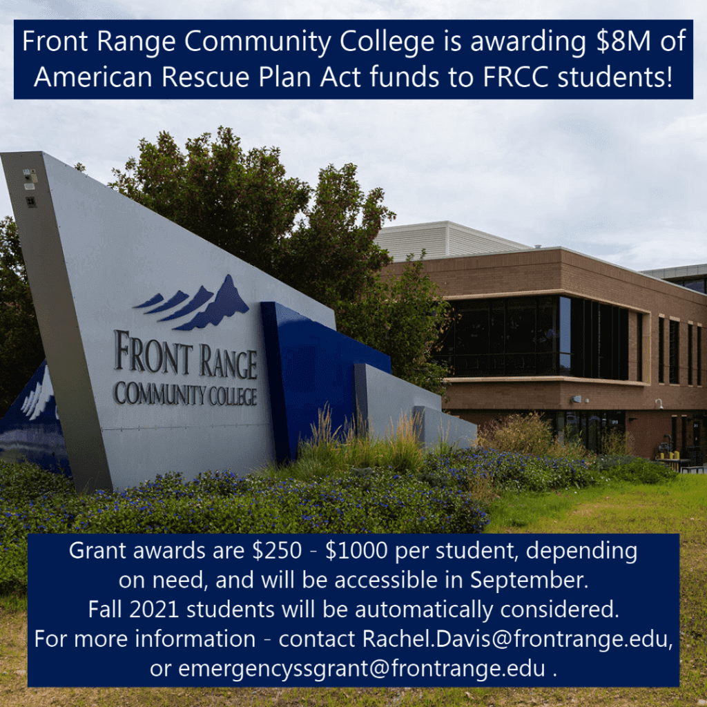 FRCC to Give Out 8 Million to Fall Semester Students Fort Collins