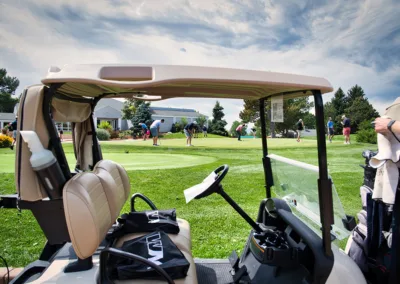 golf course on golf cart