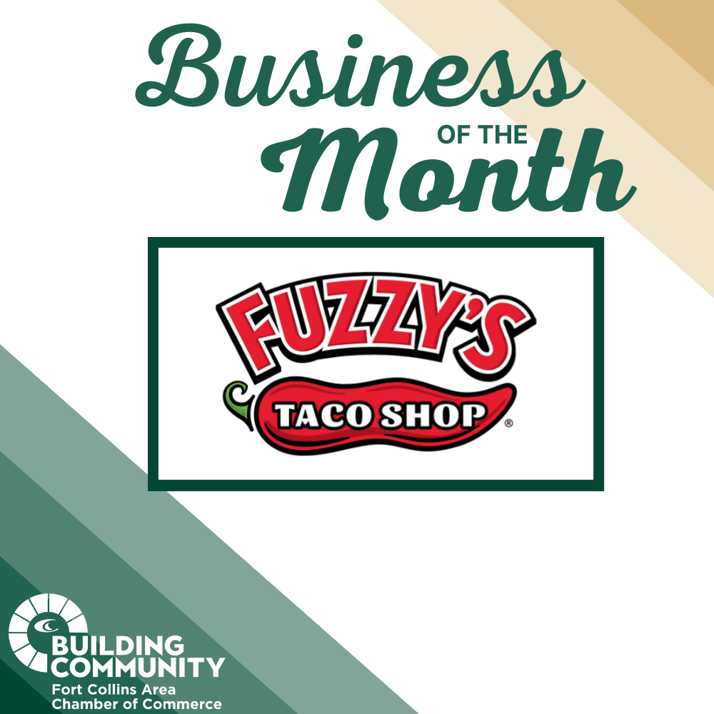 Business of the Month June 2024 banner featuring Fuzzy's Taco Shop