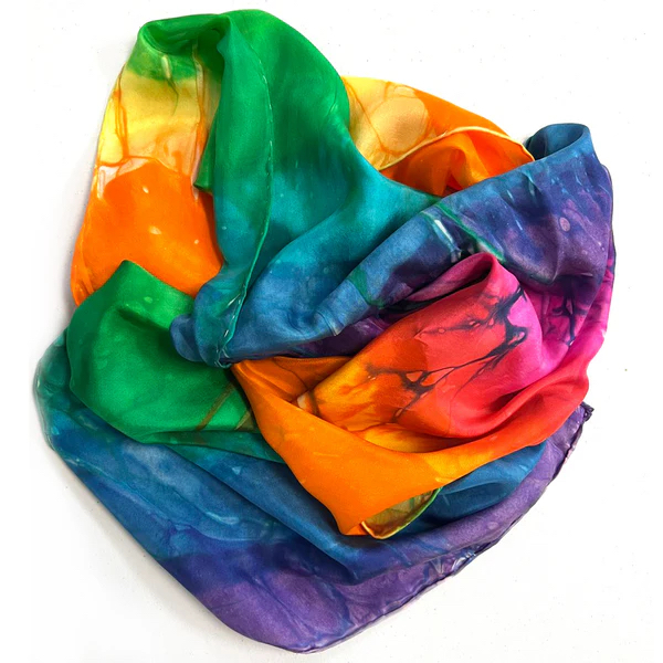 Photo of a rainbow scarf