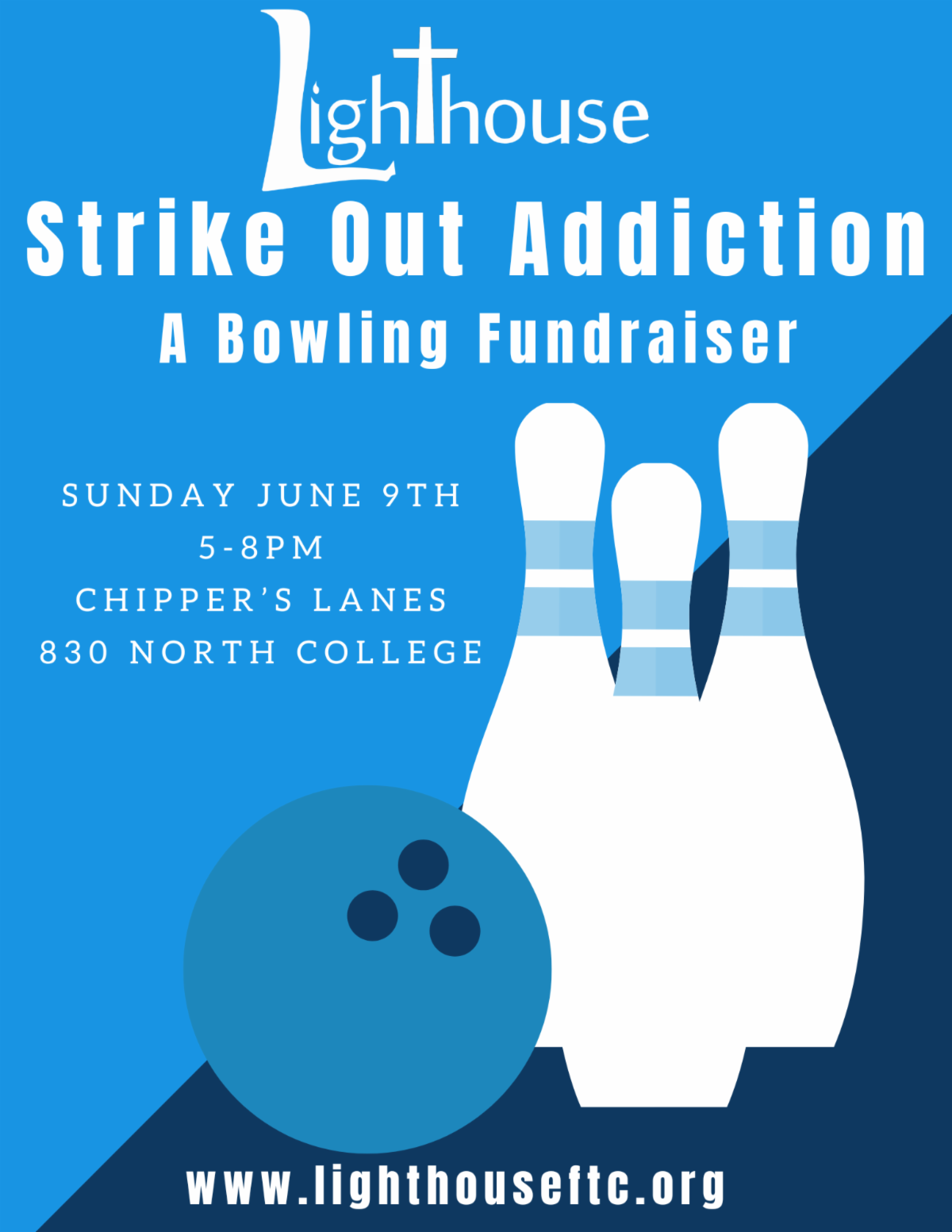 Strike out Addiction Event Flyer