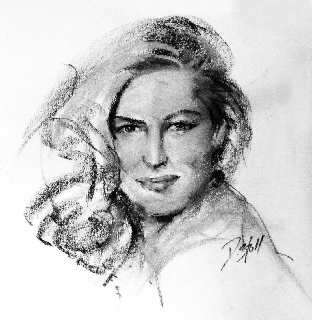 Sketch portrait of a woman