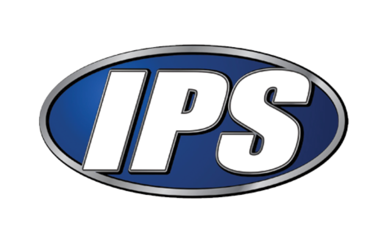 A logo with a blue oval outlined in silver and the letters "IPS" in bold, white font centered within it.