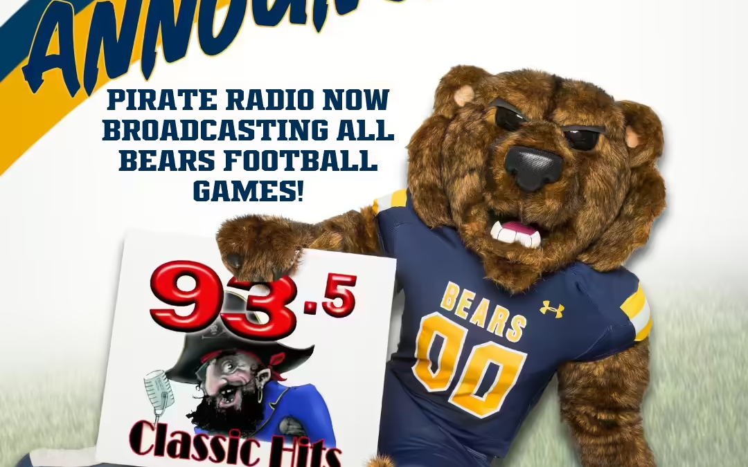 Pirate Radio 93.5 FM now carries UNC Bears football games!