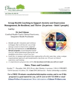 Edman Wellness Center Support Flyer