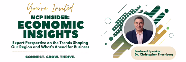 NCP Insider Economic Insights event invitation featuring Dr. Christopher Thornberg