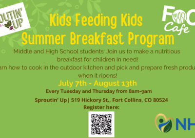 FoCo Cafe FoCo Cafe awarded grant to relaunch Kids Feeding Kids program with Sproutin’ Up