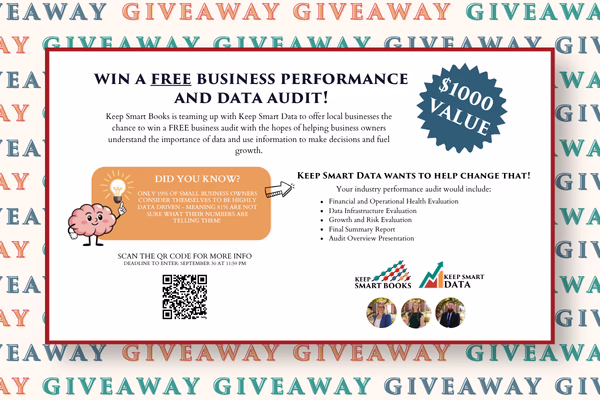 Keep Smart Books and Keep Smart Data free Business Performance and Data Audit giveaway